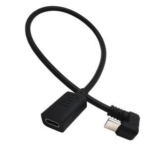 Wholesale Type C Extension Cable With 90 Degree Elbow 30cm PVC Male To Female USB 3.1 from china suppliers