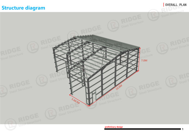 Strong PEB Steel Structure Construction , Pre Fabricated Warehouse Building Steel Structure