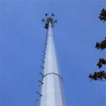 Galvanized Steel Monopole Telecommunications Tower Q345B/A572 120km/H Wind Speed