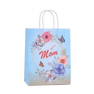 Wholesale Luxury Packaging Style Brown Kraft Paper Tote Bag for Mother's Day Celebration from china suppliers