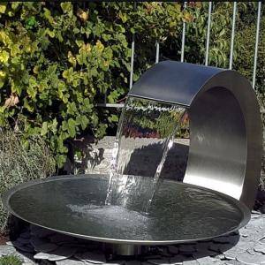 Wholesale Modern Metal Sculpture Garden Art Stainless Steel Water Bowl Fountain from china suppliers