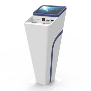 China 21.5 Self Service Ticketing Kiosk Hospital Self Service Health Kiosk Embedded Rfid Reader on sale