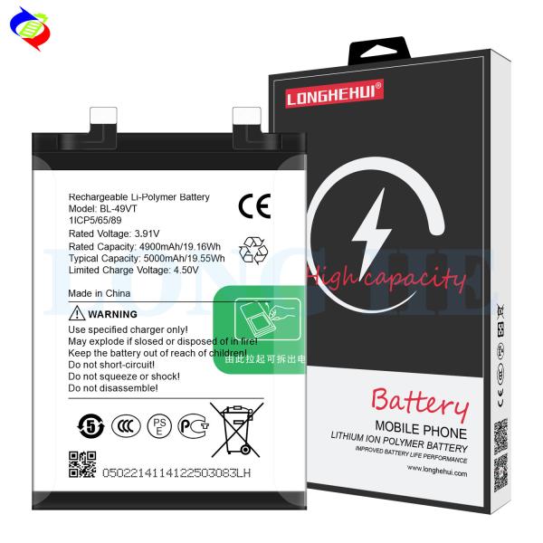 BL-49VT 3.91V 5000mAh Mobile Phone Battery for Tecno Rechargeable Phone
