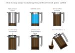 Stainless Steel French Press Pot Laser Logo SS304 800ml / 1000ml
