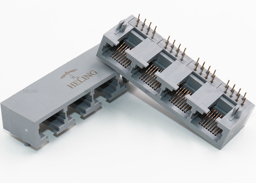 Right Angle Female Ethernet Connector RJ45 Plug For Networking Modem