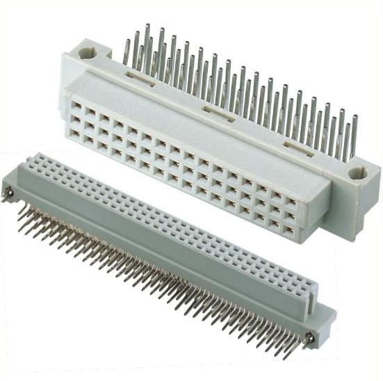 1X16PIN 2X16PIN 3X16PIN 90 degree IDC female european connector with flange din