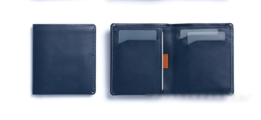 Gender-Neutral Custom Logo Front Pocket Wallet Rfid Blocking Thin Full Grain Leather