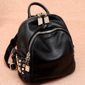 Wholesale Fashion Pu Rivet Backpack Preppy Style For Women Bag from china suppliers