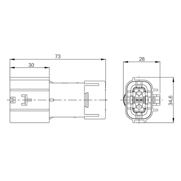 120A EV Battery Connector , Right Angle High Voltage Automotive Connectors