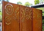 Circle Pattern Stainless Steel Garden Ornaments , Privacy Screen Panel Corten