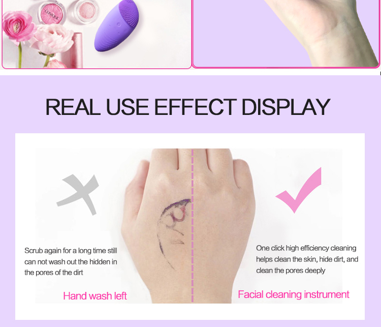 75 G Rechargeable Facial Cleansing Brush , DC 3.7V Face Exfoliator Brush