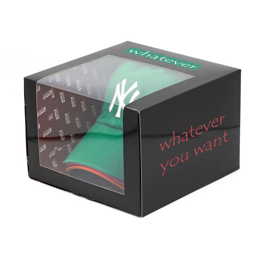 Luxury Custom Logo Baseball Hat Boxes Packaging Baseball Window Paper Foldable Gift Box