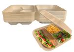 6-10 Inch 9x6 Biodegradable Disposable Fast Food Packaging Sugarcane Lunch Food