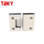 Stainless Steel 304 Glass Door Hinge Straight Edge Frameless Glass To Glass