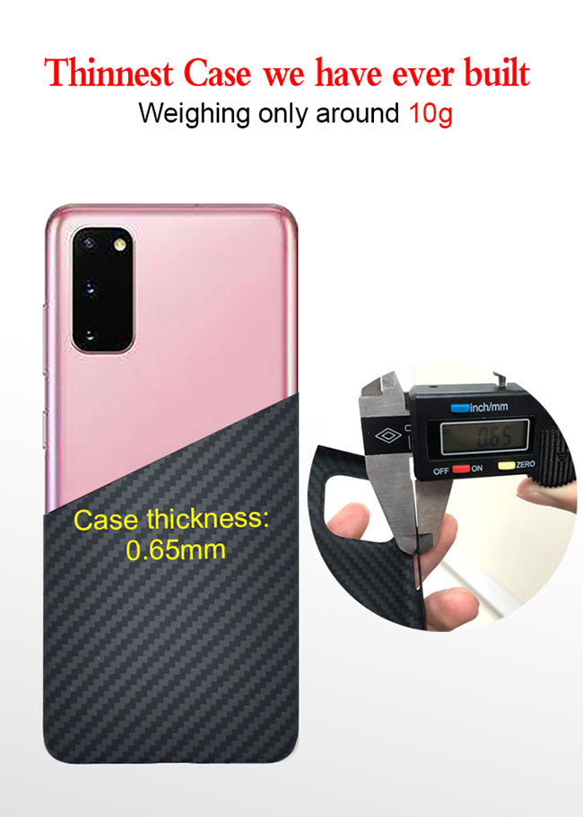 Scratch Proof Black Matte Aramid Samsung S20 Waterproof Case