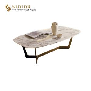 Wholesale SGS Luxury Marble Top Coffee Table Rectangle Centre Table For Drawing Room from china suppliers