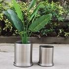 Wholesale Custom Square Or Round Stainless Steel Vase Large Metal Garden Planters from china suppliers