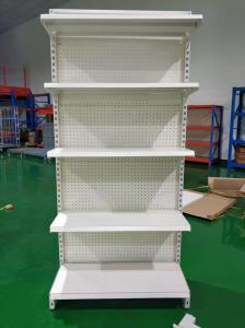 Wholesale White Supermarket Display Racks , Easy Assembly Convenient Store Display Shelf from china suppliers