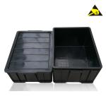 Plastic Antistatic Tray ESD Black Folding Antistatic Carton Container Box Anti
