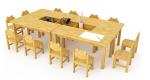 qihang QHD001 Kindergarten children's original wooden table chairs