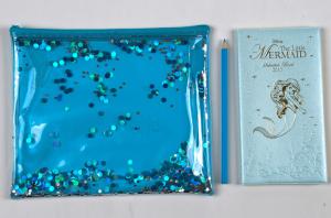 Wholesale Promotional Clear PVC Plastic Gift Bags , Decorative Floating Glitter Pouch from china suppliers