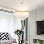White Frosted Glass Disk Chandelier Glass Pendant Lamps E27 60w For Kitchen ODM