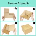 Recycled Paper Kraft Cardboard Gift Boxes 6x6x4 Inch For Bakery Cupcake