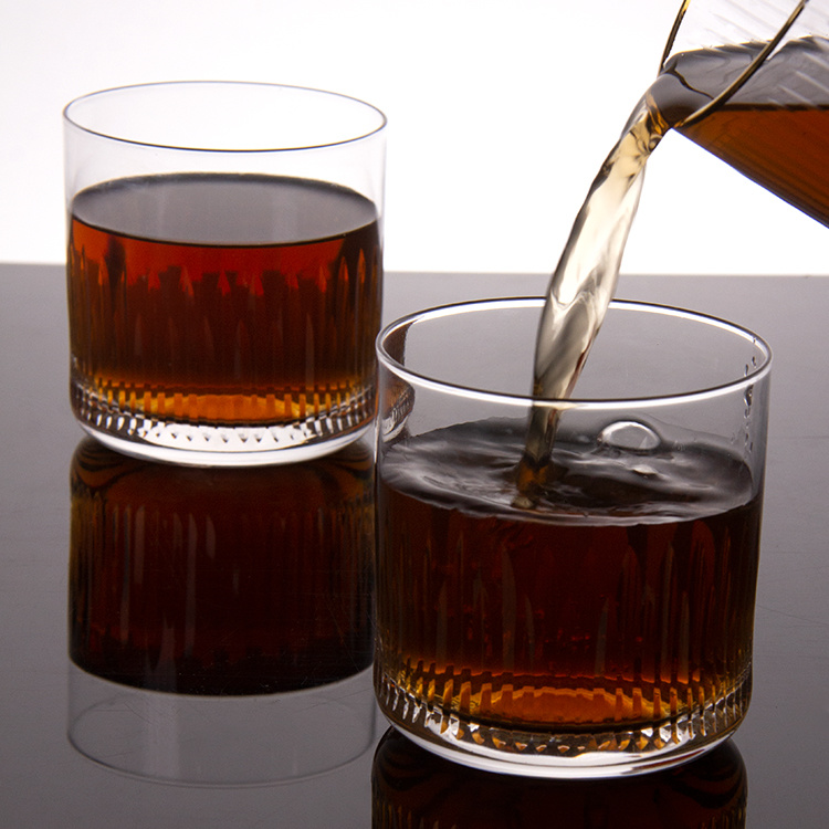Stunning 7.5oz Diamond Engraved Whisky Tumbler Glass Cup for Drinking Bourbon