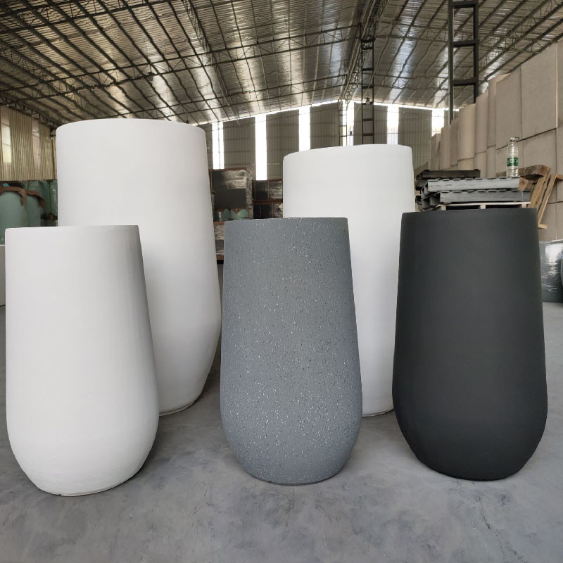 Smooth Surface Fiber Clay Planter For Business Durable And Stylish Choices