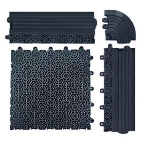 Wholesale Outdoor Slip Resistant PVC Interlocking Floor Mat 200*200 16MM Thickness from china suppliers