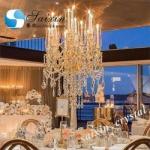 13 Arms Flower Gold Metal Candelabra Wedding 130CMx68cm