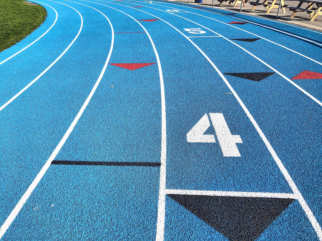 Durable 13mm Hybrid Eco Sports Flooring Synthetic Athletic Running Track