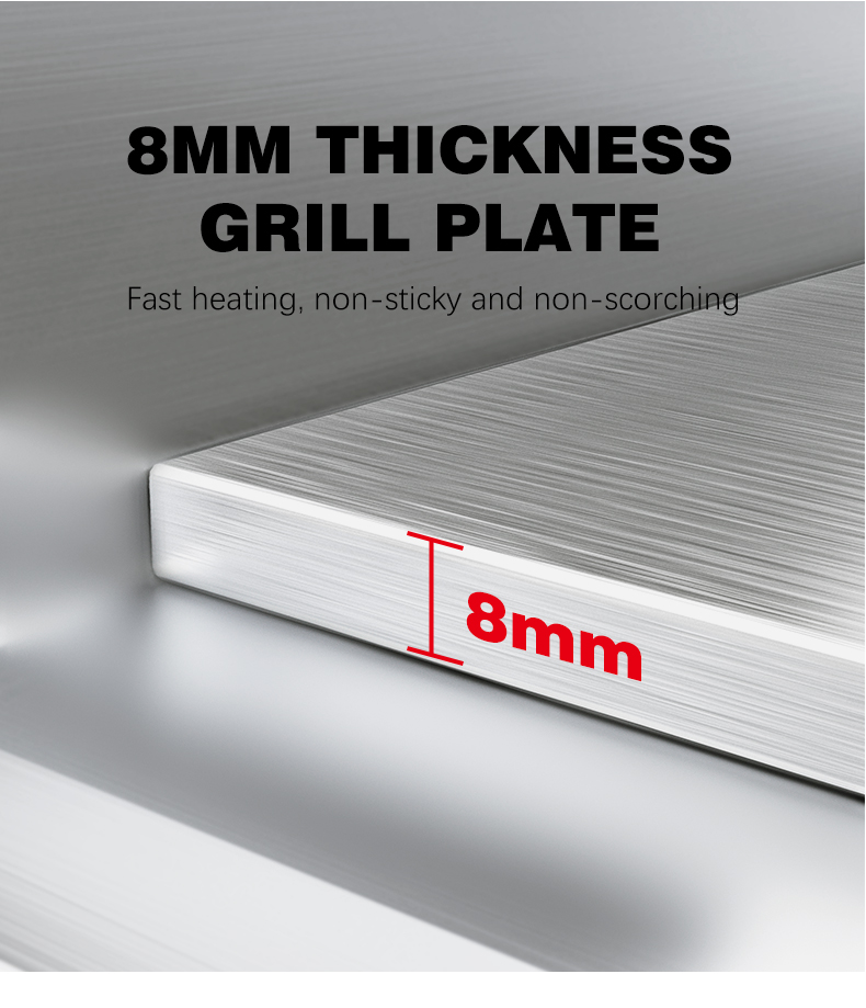 Commercial Kitchen Equipment Stainless Steel Electric BBQ Griddle/Gill/Hot Plate
