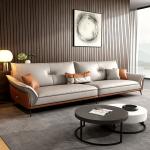 Small Home Nordic 3 4 Seater Sectional Couch Cowhide Leather Sofa Set