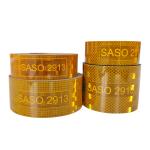 SASO 2913 Reflective Tape 4inch Metal Yellow Red White Reflective Reflective