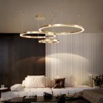 Metal LED Modern Ring Light For Living room Bedroom