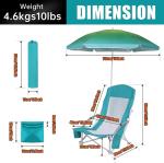 Camping Folding Chair With Umbrella, Recliner Chairs, Beach Chair Adults Camping