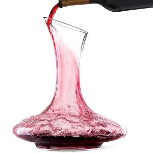 Wholesale Personalised Crystal Glass Wine Decanter Hand Blown 1200ml / 1800ml Capacity from china suppliers