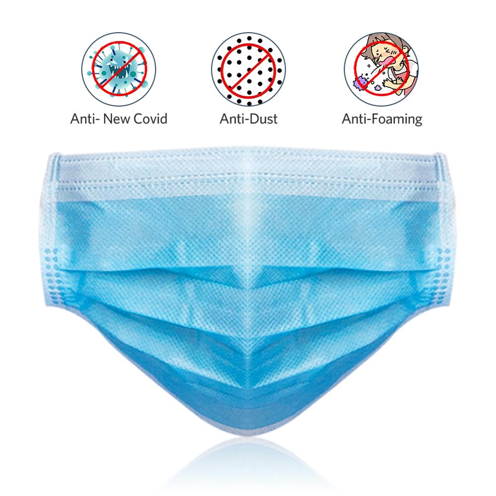 Earloop 3 Ply Disposable Face Mask Anti Pollution For Personal Protective