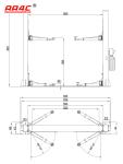 4.0T Manual 2 Post Floorplate Vehicle Lift Two Post Hoist Car Lift Auto Ramp