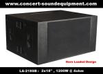 Line Array Speaker / 2x18" Horn Loaded 4ohm 1200W Subwoofer For Concert , Living