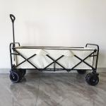 600D Oxford Folding Camping Cart PU Wheels Adjustable Collapsible Beach Wagon