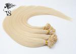 Long U Tip Pre Bonded Real Russian Blonde Hair Extensions No Shedding 7A Grade