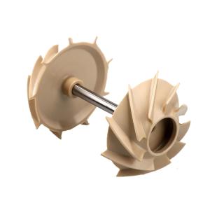 China Custom Color PEEK Plastic Machining Impeller Plastic CNC Machining PEEK Parts on sale