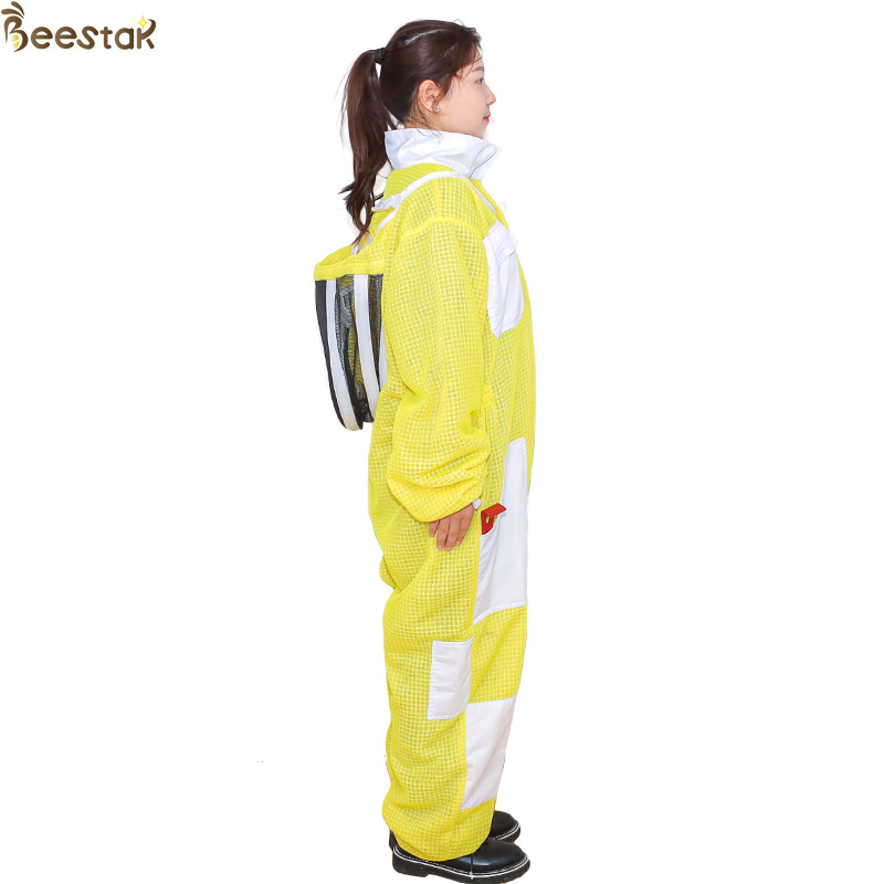 3 Layer Yellow Beekeeping Outfits Ventilated Apicultura Beekeeping Suit