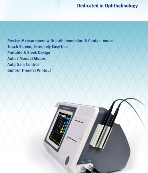 PORTABLE A OR P ULTRASONIC BIOMETER FOR OPHTHALMOLOGY / Hand-held AB Ophthalmic Ultrasound