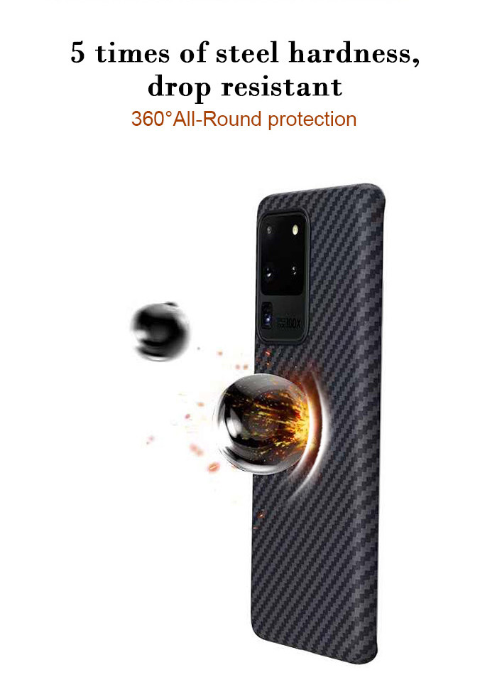 Aramid Carbon Fiber Samsung S20 Ultra Protective Case Cover