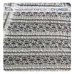 Eco-Friendly Stretch Lace Cotton Spandex Fabric , Beige Elastic Lace Trim CY