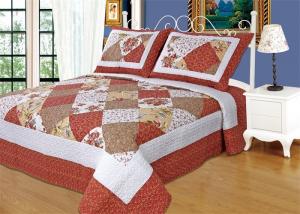 Wholesale Imitated Patchwork Cotton Quilted Bedspread Machine Wash Cold Delicate from china suppliers
