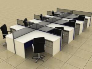 Wholesale Free Standing 8 Seater Flexible Modular Office Workstation For Staff ISO9001 from china suppliers